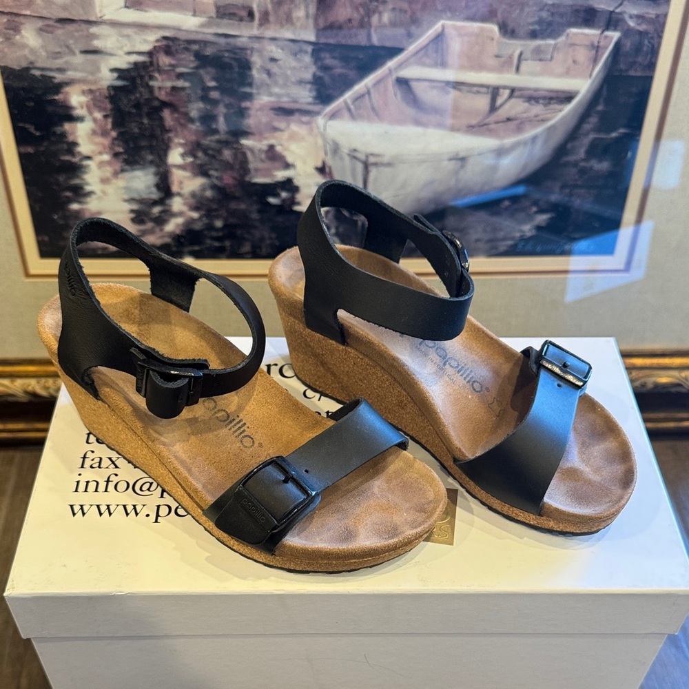 Papillio Black Platform Sandals